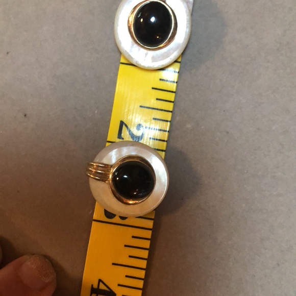 Kai Yin Lo Kylo 925 Onyx & Mother Of Pearl Clip On - Picture 14 of 14